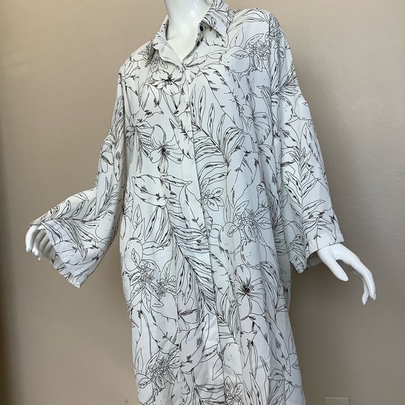 Punt Roma Fruit Floral Print Button-Up Shirt Dress - Picture 2 of 7